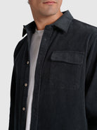 SOBRECAMISA DE ALGODÓN AZUL MANGA LARGA REGULAR FIT MARK BELLUCCI