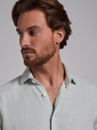 CAMISA LINHO VERDE MANGA COMPRIDA TAILORED FIT MARK BELLUCCI