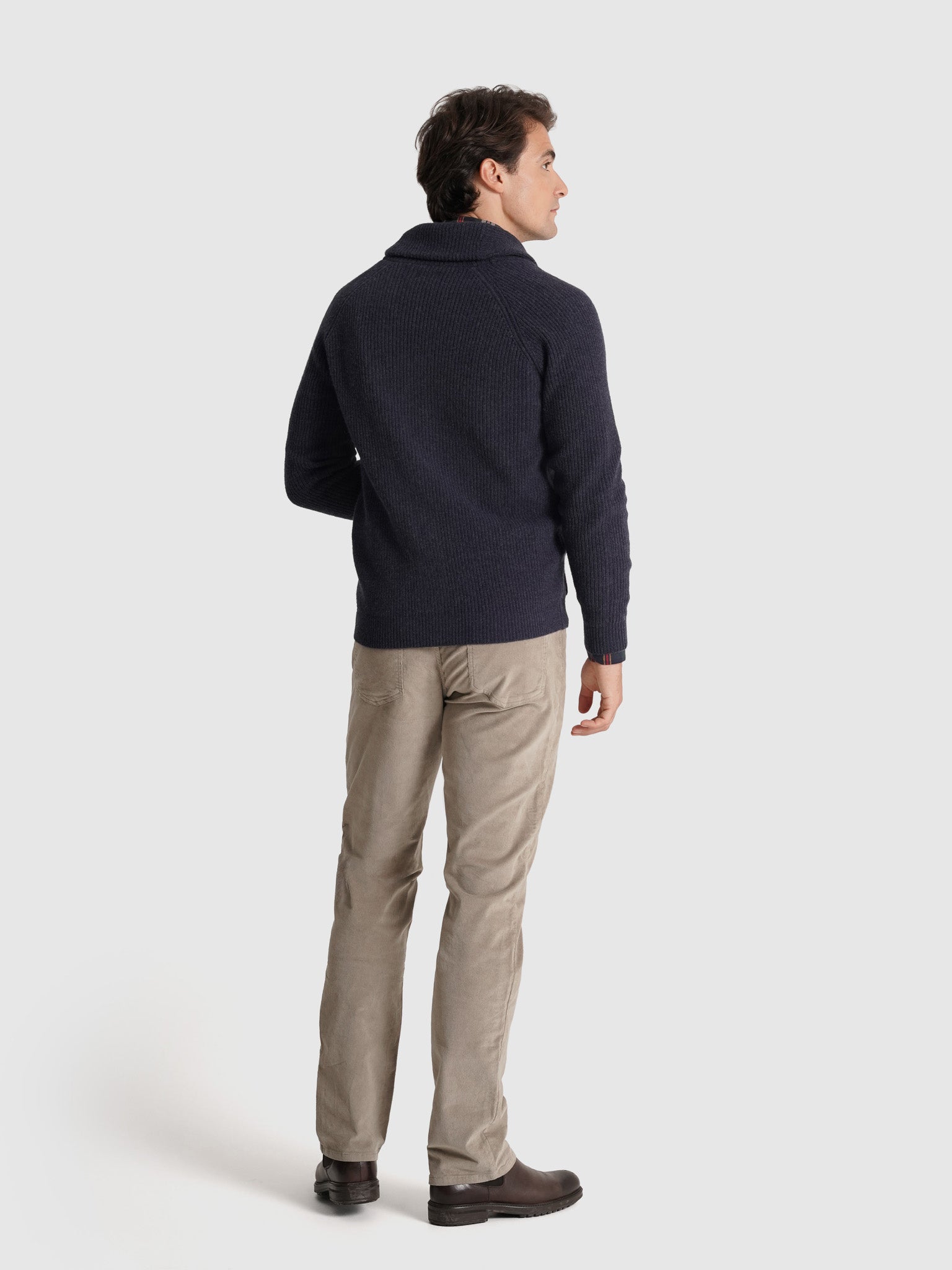 Pullover Lã Azul Manga Comprida Regular Fit Mr. Blue