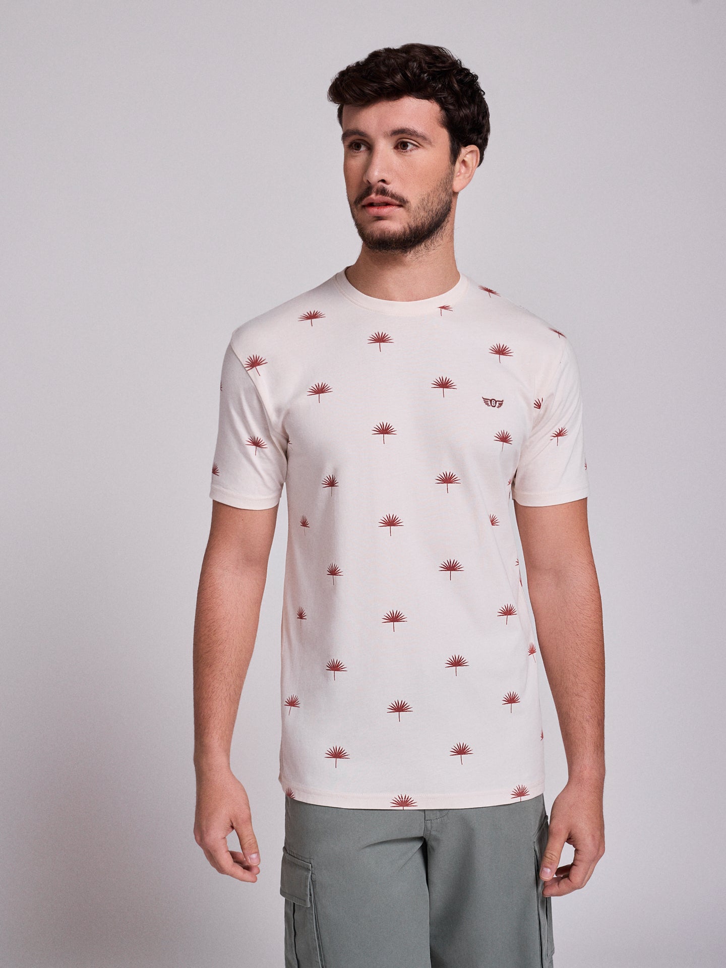 T-SHIRT ALGODÃO BRANCA MANGA CURTA REGULAR FIT MR. BLUE