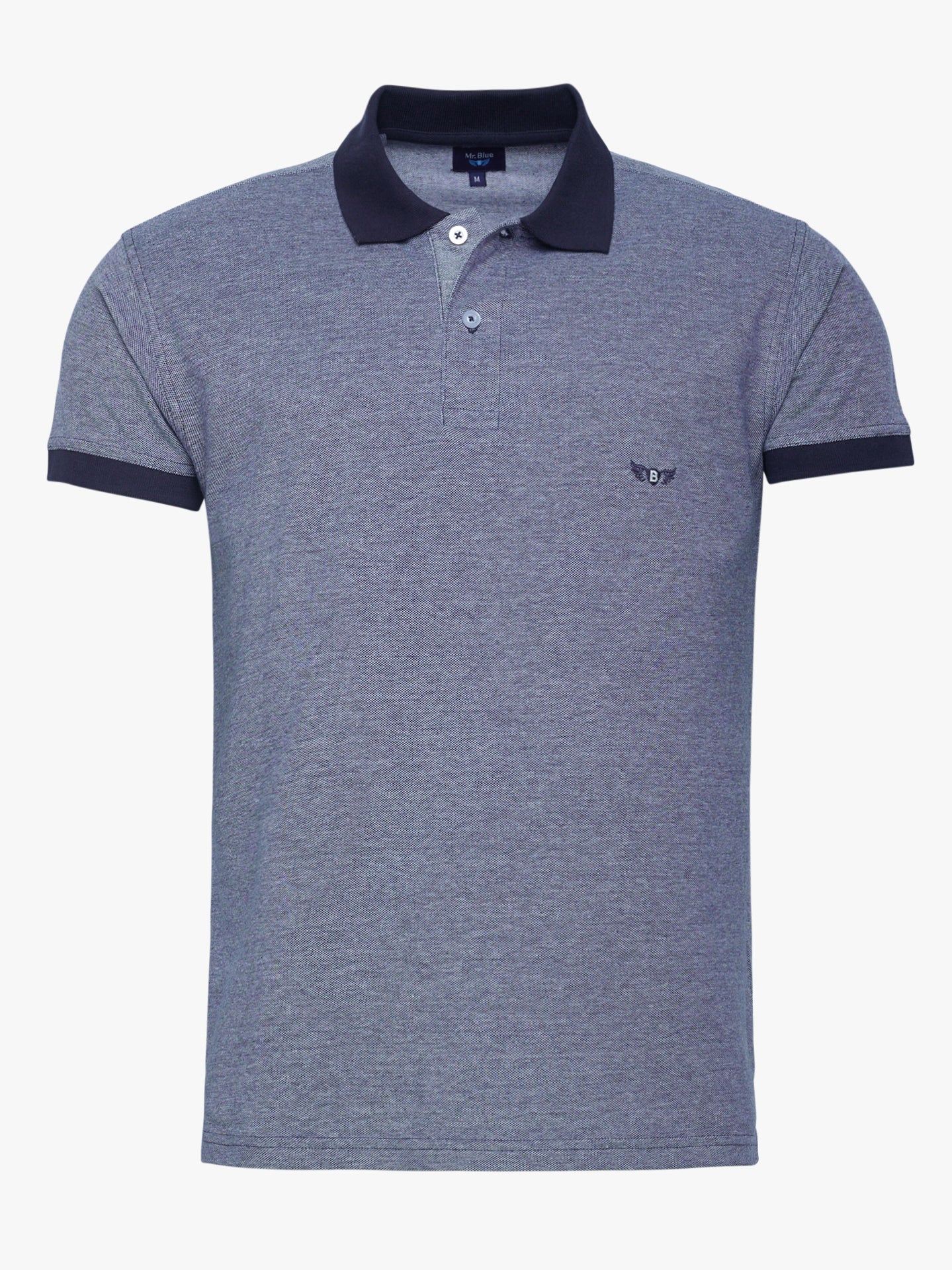 POLO AZUL MANGA CURTA REGULAR FIT MR. BLUE
