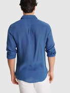 CAMISA AZUL MANGA COMPRIDA TAILORED FIT MARK BELLUCCI