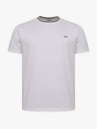 CAMISETA DE ALGODÓN BLANCA MANGA CORTA REGULAR FIT MR. AZUL