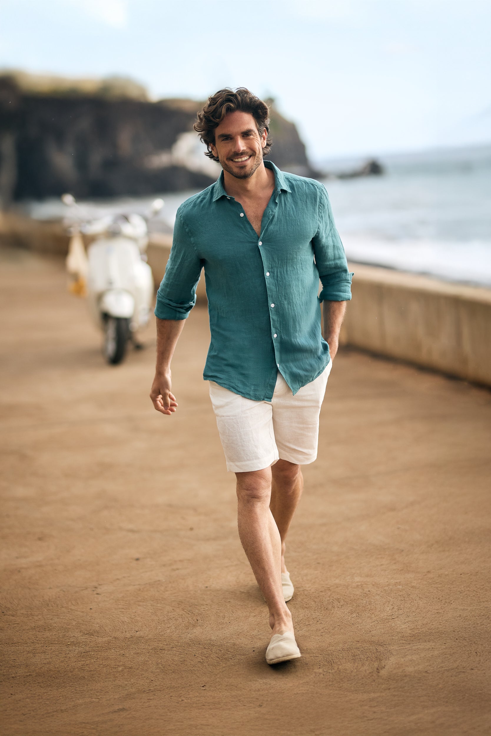 CAMISA VERDE MANGA COMPRIDA TAILORED FIT MARK BELLUCCI