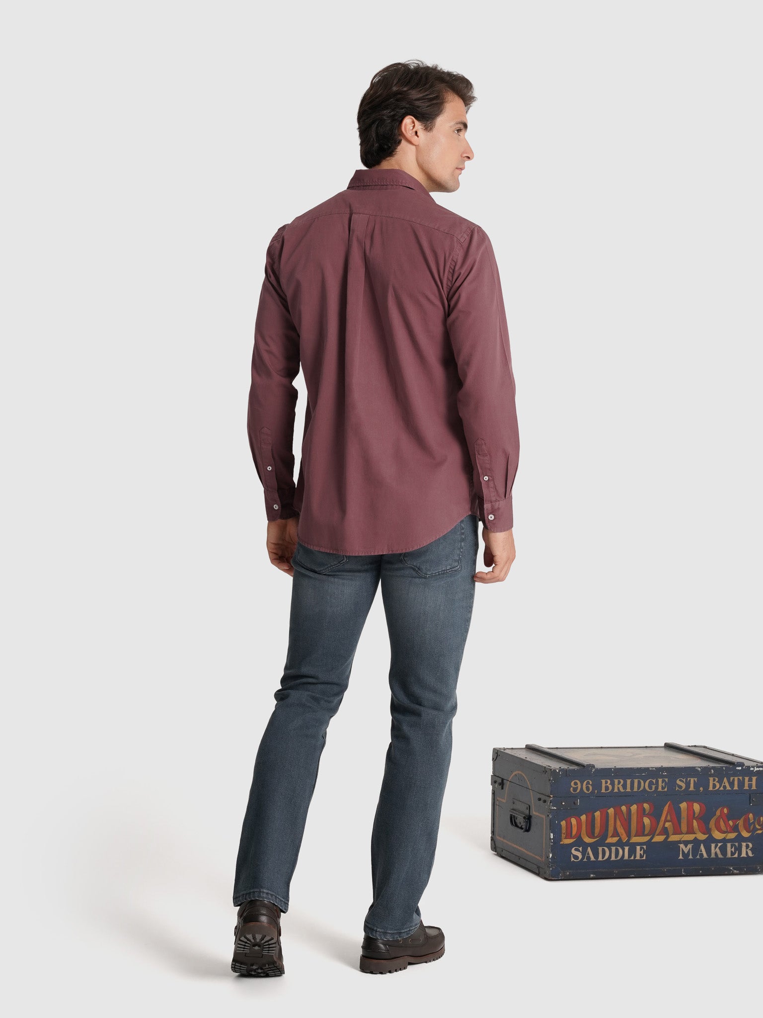 Camisa Algodão Rosa Manga Comprida Regular Fit Mr. Blue