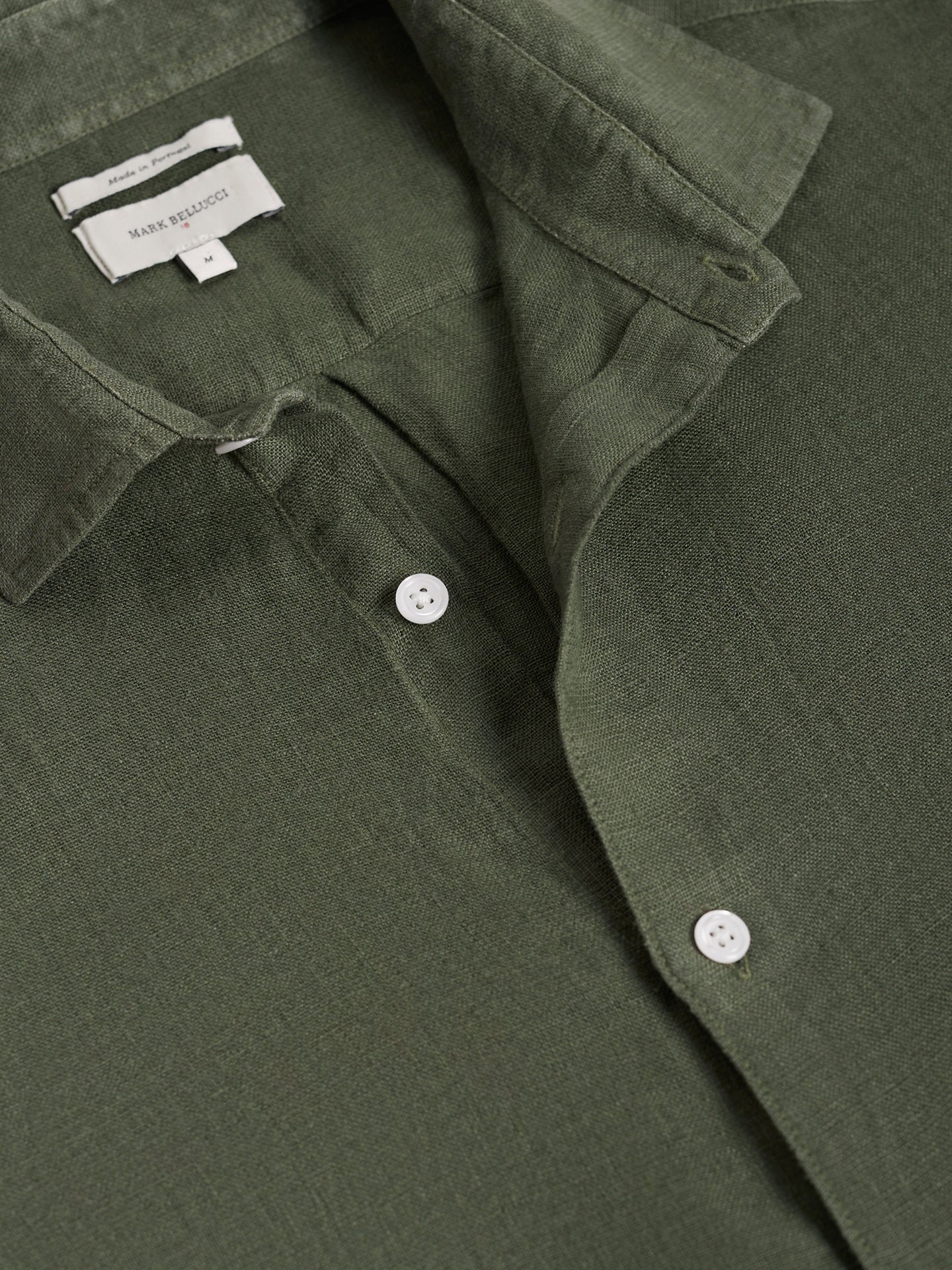 Mr. Blue Green Linen Tailored Fit Shirt