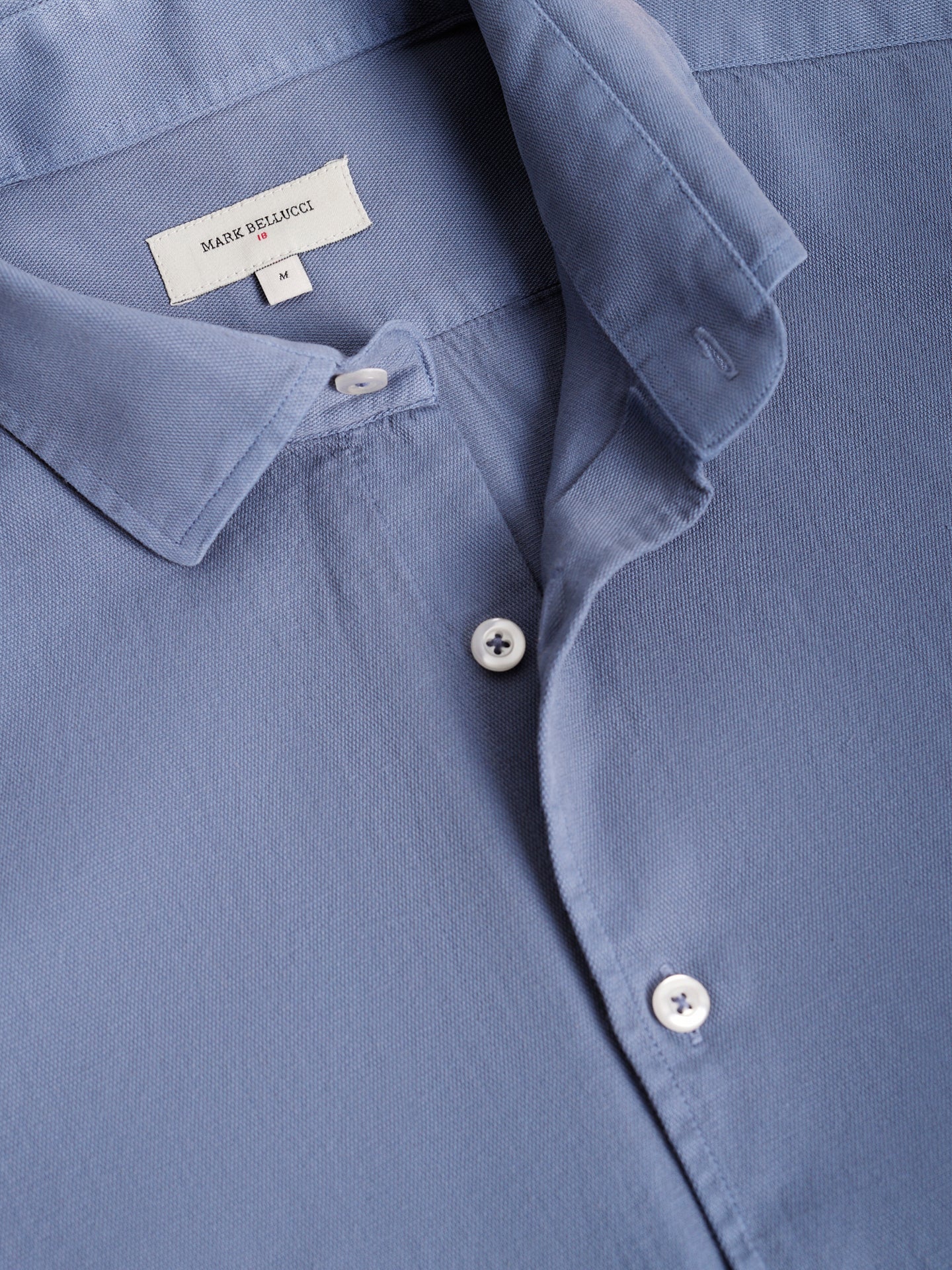 BLUE LONG SLEEVE REGULAR FIT SHIRT MARK BELLUCCI