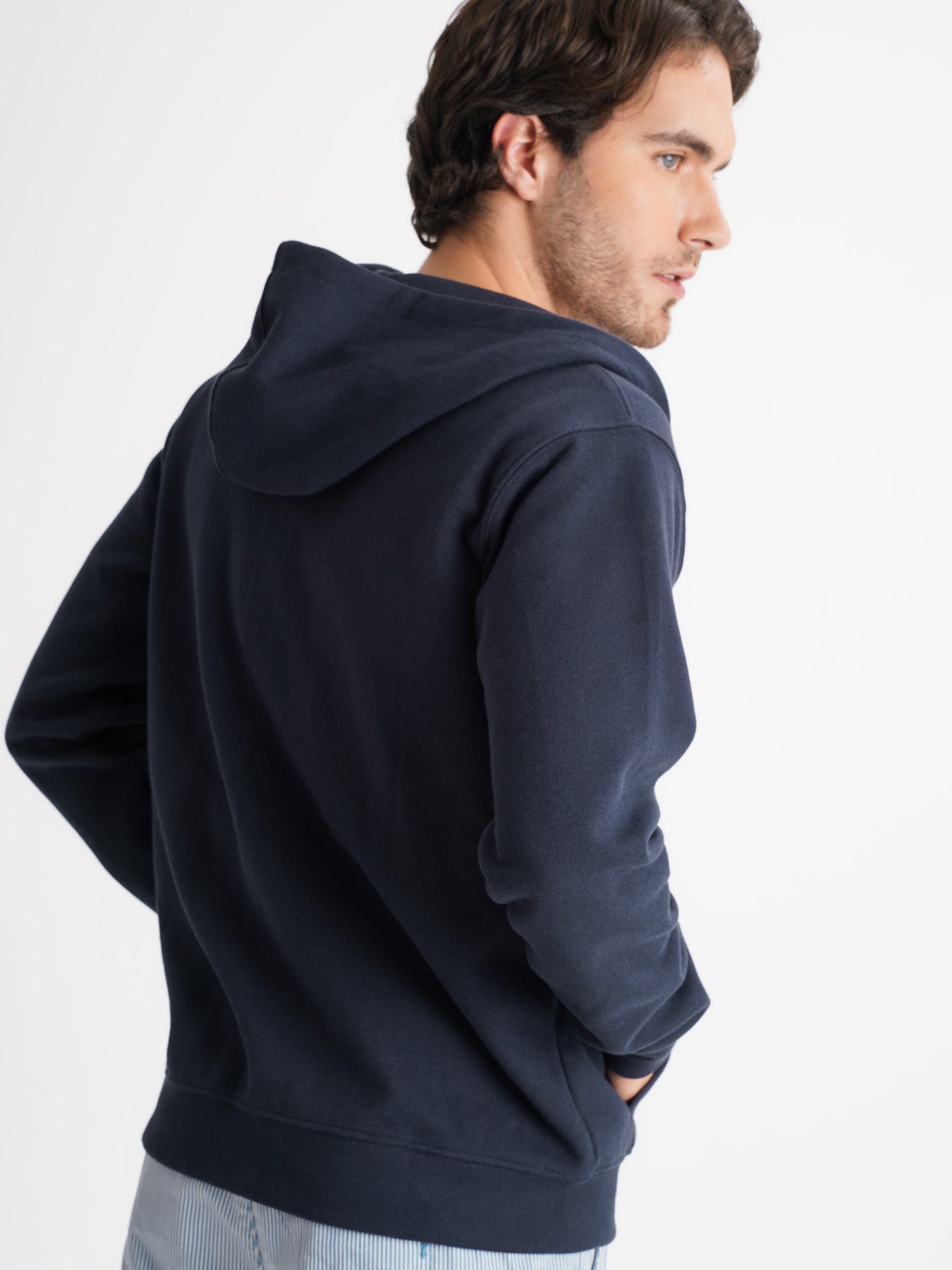 Hoodie Algodão Azul Manga Comprida Regular Fit Mr. Blue
