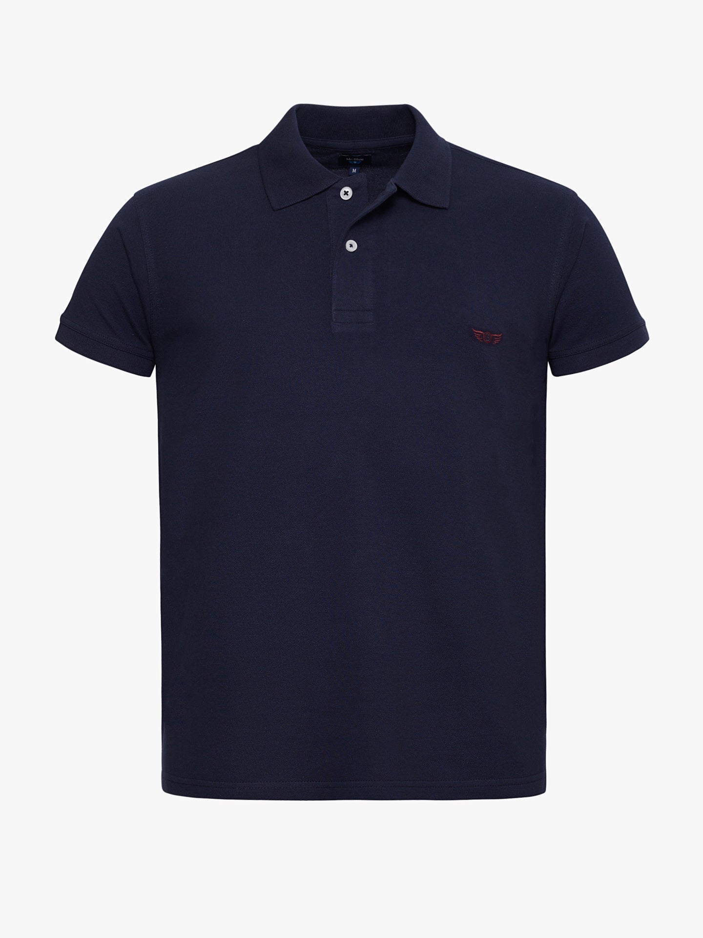 Polo Algodão Azul Manga Curta Regular Fit Mr. Blue