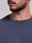 T-SHIRT ALGODÃO AZUL MANGA CURTA REGULAR FIT MR. BLUE