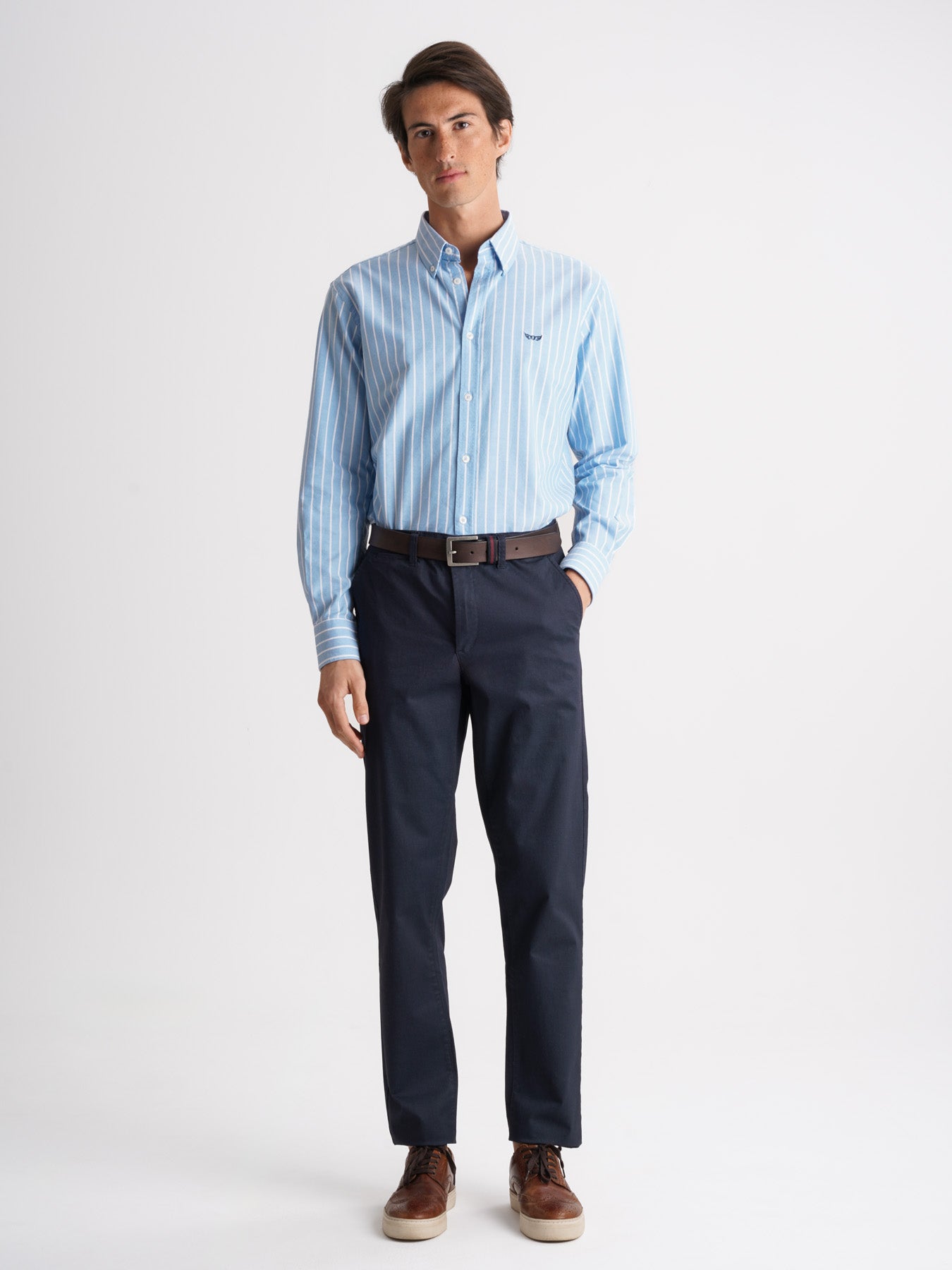 Calças Chinos Regular Fit Azuis Mr. Blue