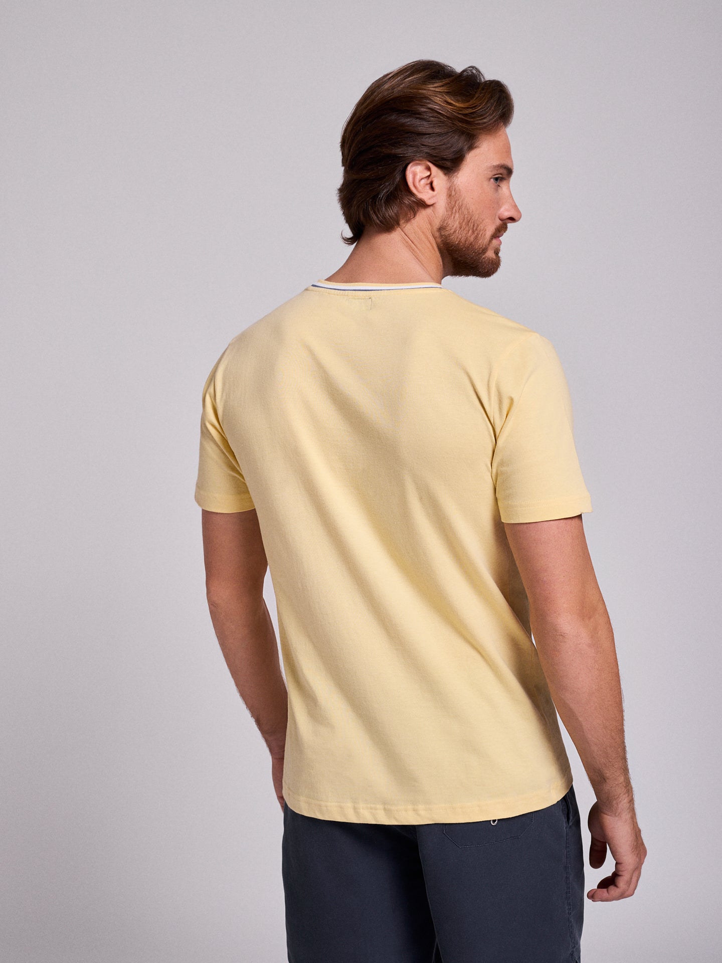 T-shirt Algodão Amarela Manga Curta Regular Fit Mr. Blue