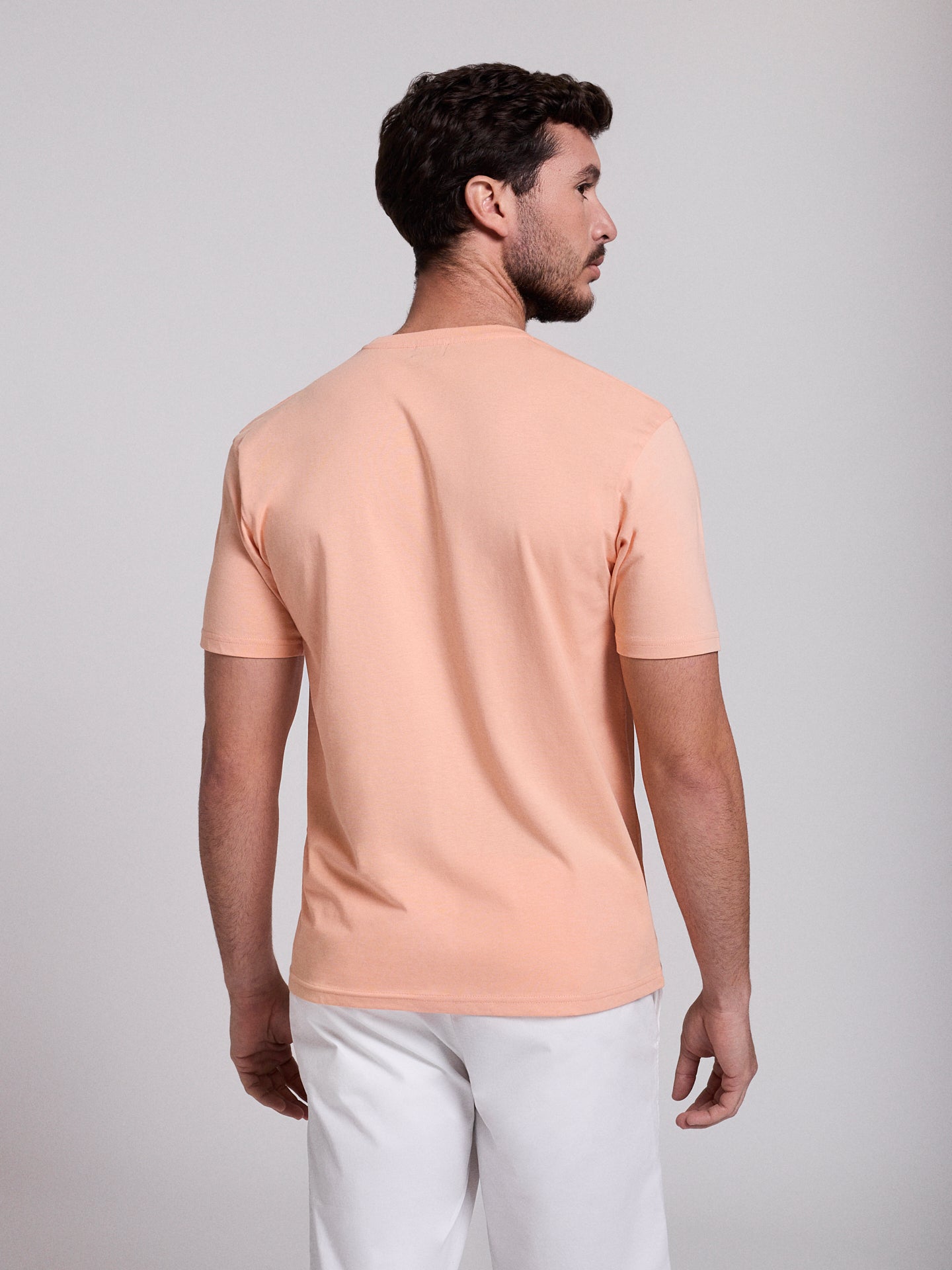ORANGE COTTON T-SHIRT SHORT SLEEVE REGULAR FIT MR. BLUE