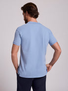 Polo Azul Manga Curta Regular Fit Mr. Blue