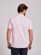 Polo Rosa Manga Curta Regular Fit Mr. Blue