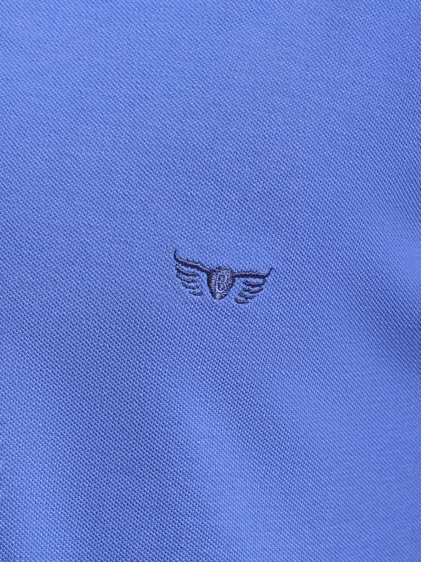 Polo Azul Manga Curta Regular Fit Mr. Blue