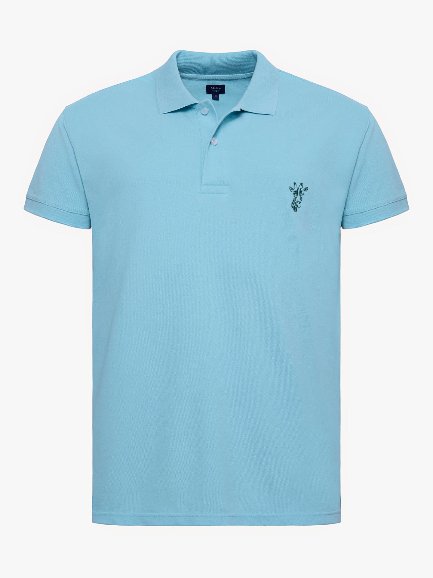 Polo Azul Manga Curta Regular Fit Mr. Blue