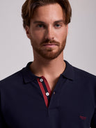 Polo Azul Manga Curta Regular Fit Mr. Blue
