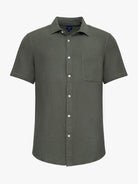 CAMISA ALGODÓN VERDE MANGA CORTA REGULAR FIT MR. AZUL