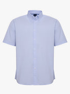 CAMISA ALGODÃO AZUL MANGA CURTA REGULAR FIT MR. BLUE