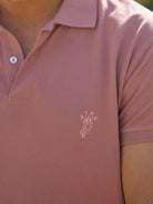 Polo Rosa Manga Curta Regular Fit Mr. Blue