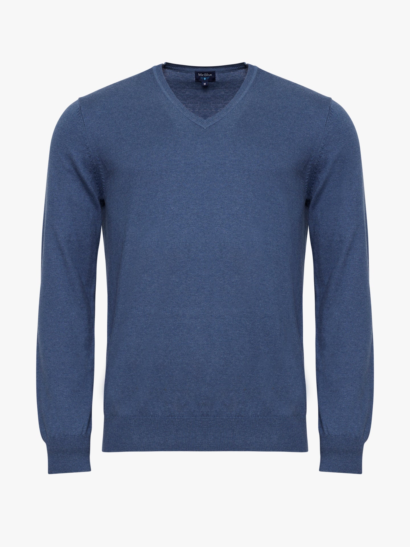 Pullovers Fino Decote em V Mr. Blue