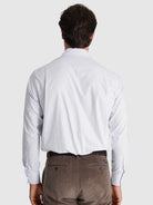 Camisa Algodão Azul Manga Comprida Classic Fit Mr. Blue