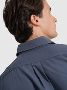 CAMISA ALGODÓN AZUL MANGA LARGA REGULAR FIT MARK BELLUCCI