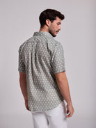 CAMISA LINHO VERDE MANGA CURTA REGULAR FIT MR. BLUE