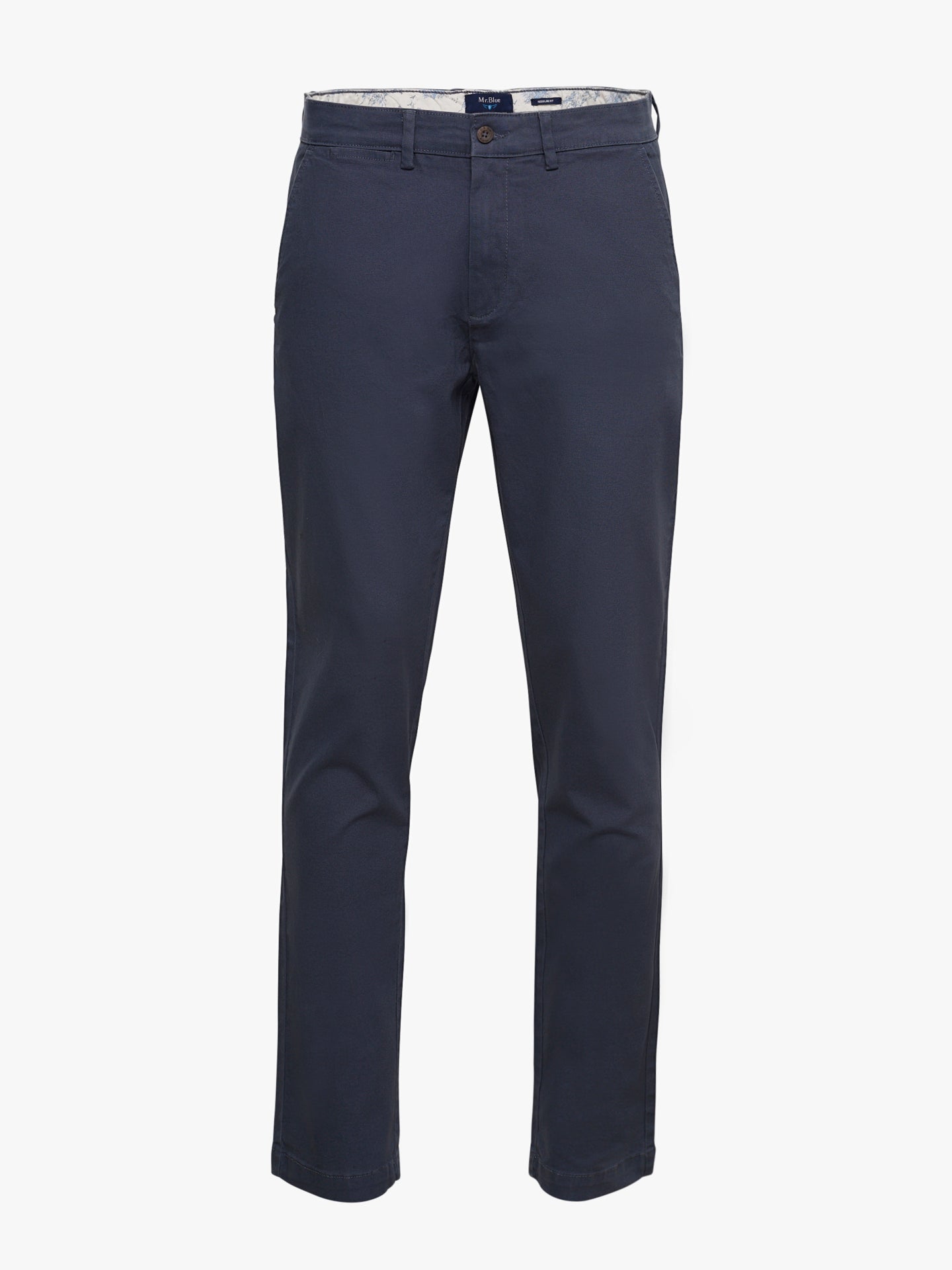 BLUE STRUCTURED TROUSERS REGULAR FIT MR. BLUE