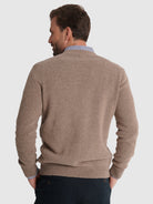 PULLOVER LÃ BEGE MANGA COMPRIDA REGULAR FIT MR. BLUE