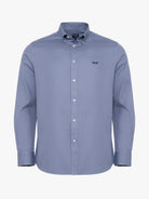 CAMISA ALGODÓN AZUL MANGA LARGA REGULAR FIT MR. AZUL