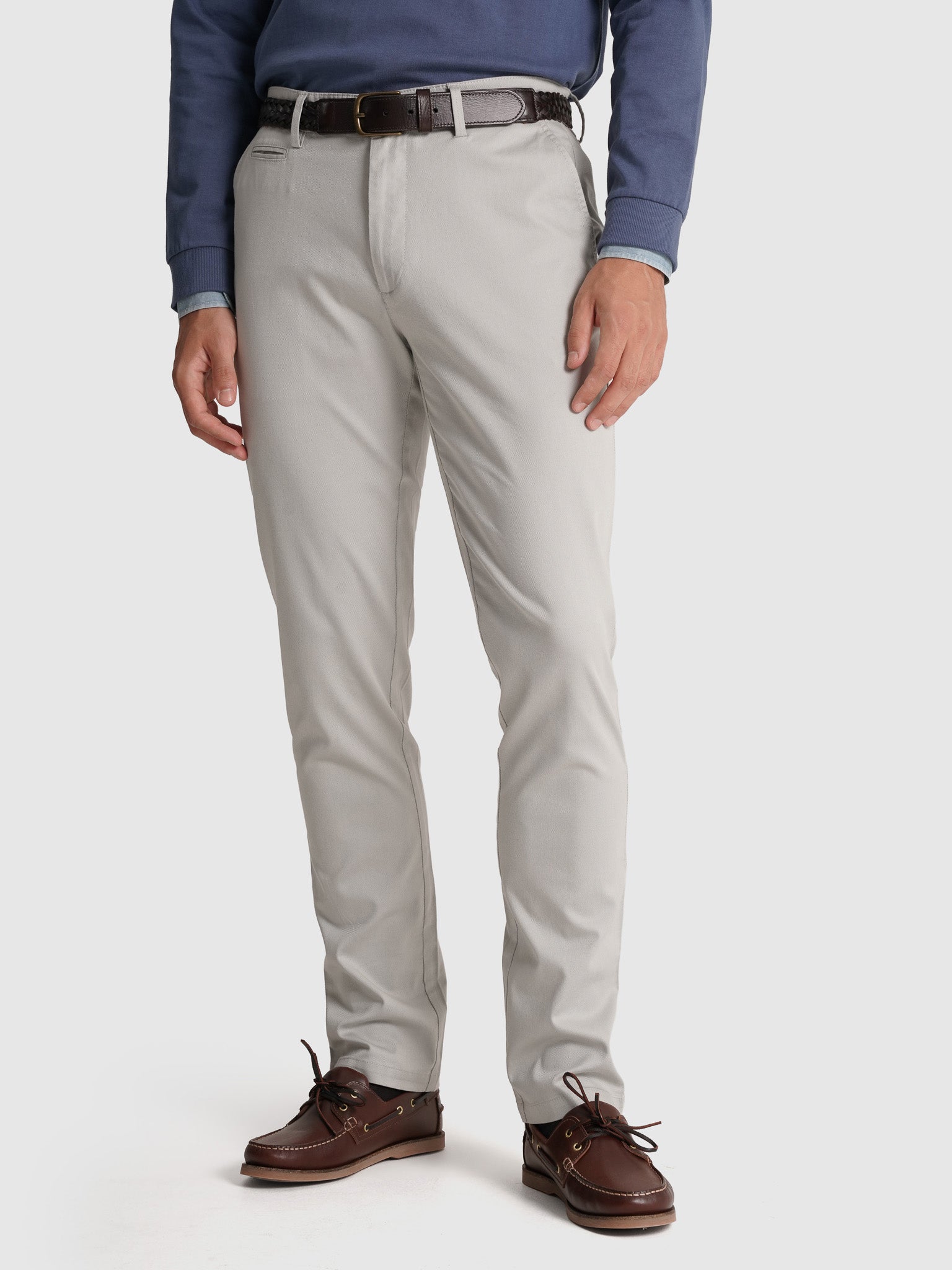 CALÇAS ALGODÃO CINZENTAS SLIM FIT MR. BLUE