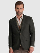AMERICANA LANA VERDE MANGA LARGA REGULAR FIT MR. AZUL