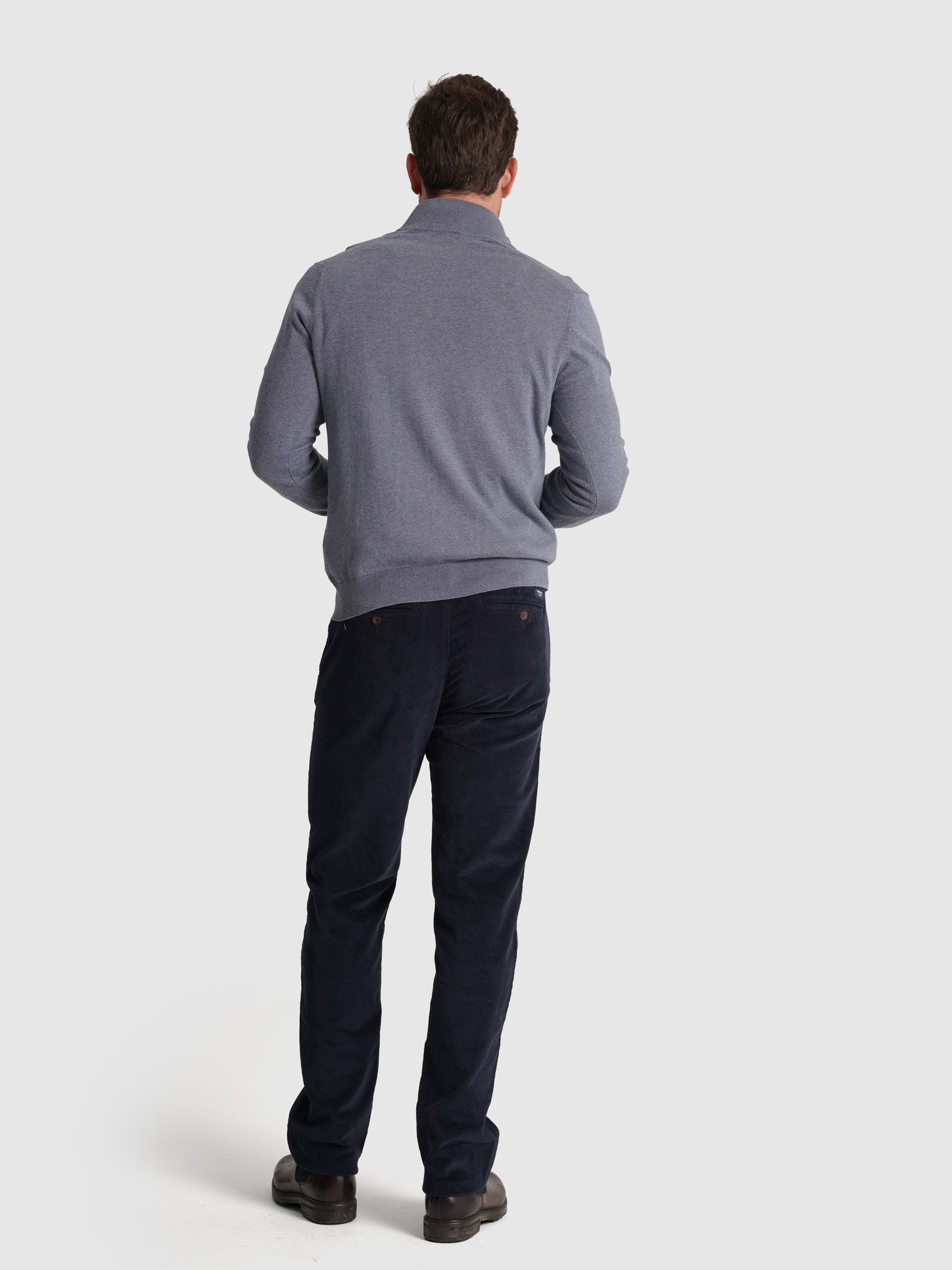 JERSEY DE CASHMERE AZUL MANGA LARGA REGULAR FIT MR. AZUL