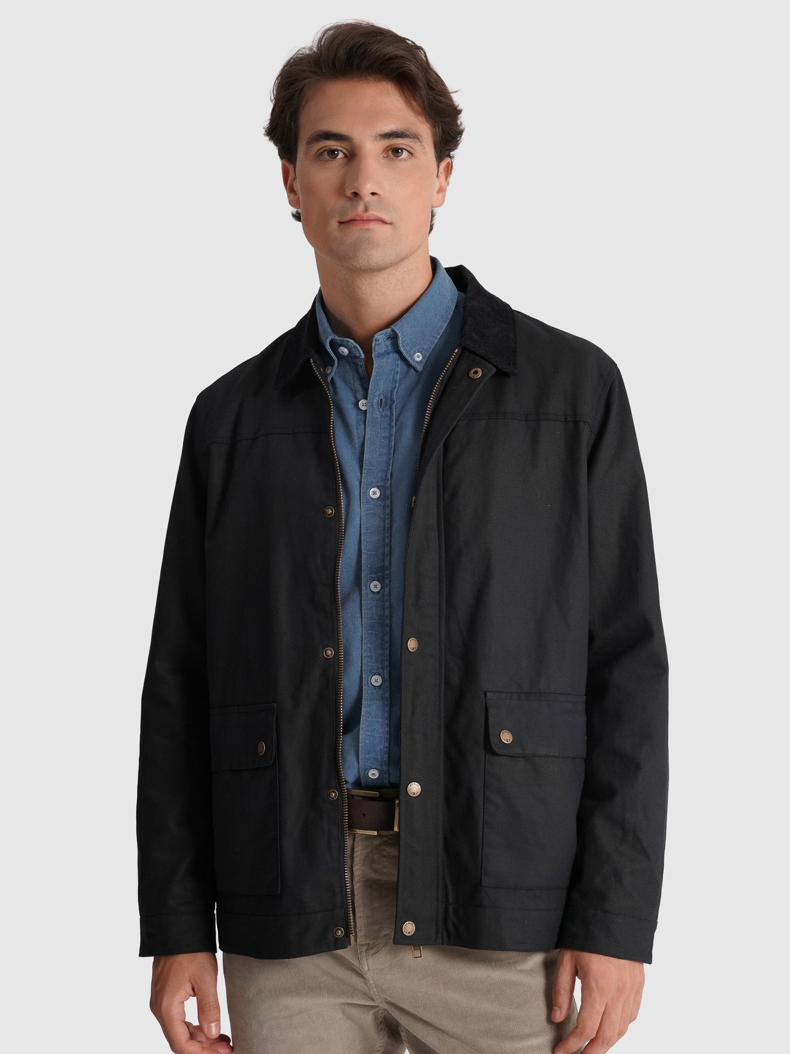 SOBRETUDO AZUL MANGA COMPRIDA REGULAR FIT MR. BLUE