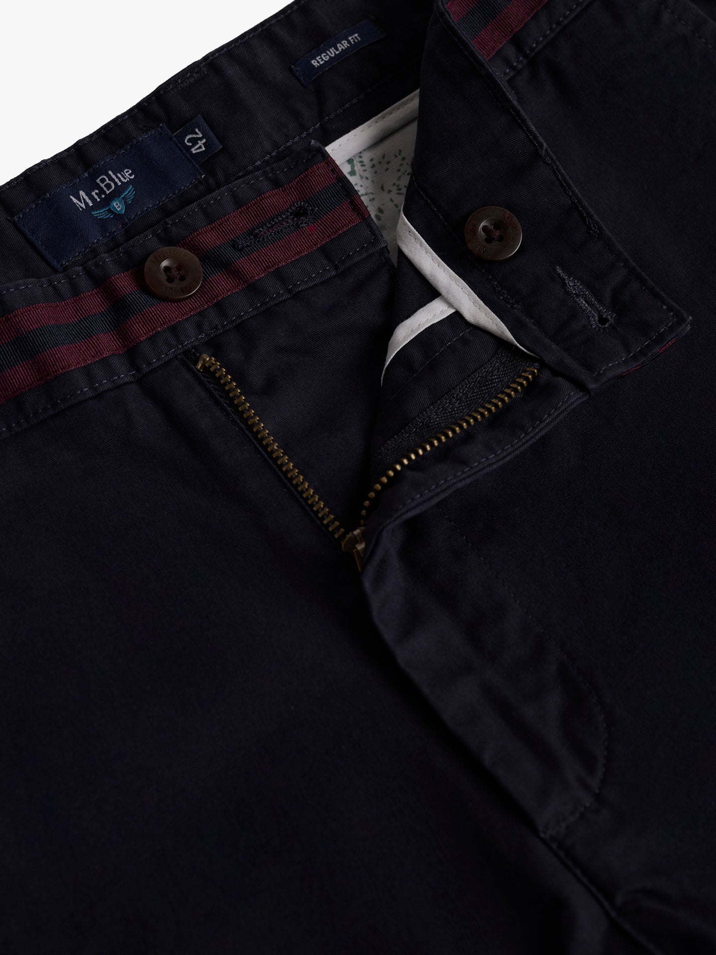 Calças Chinos Regular Fit Twill Azuis Mr. Blue