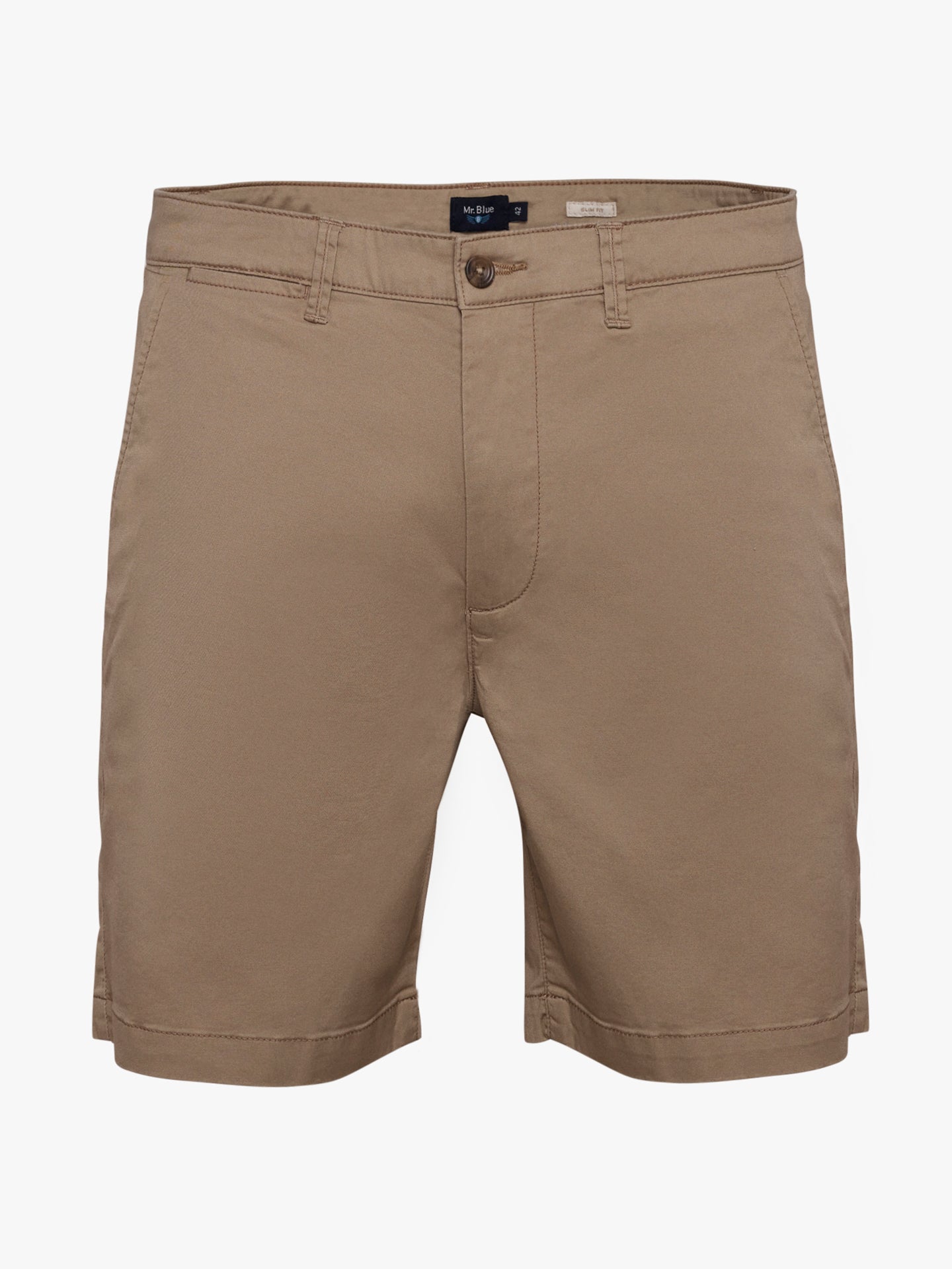 Calções Slim Fit Beges Mr. Blue