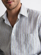 Camisa Regular Fit Linho Verde Mr. Blue