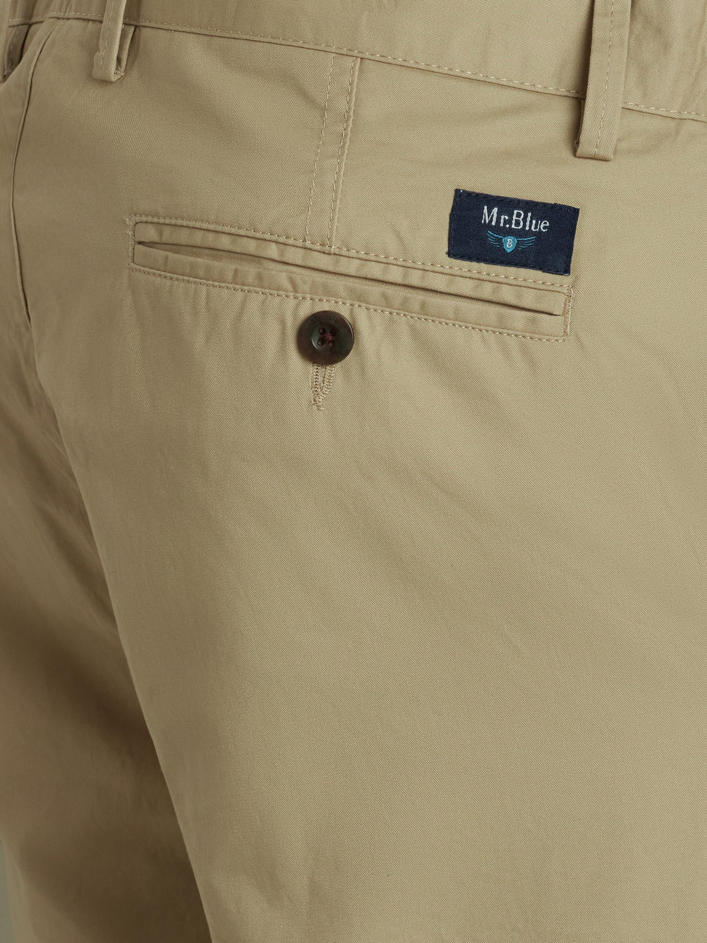 Calças Chinos Slim Fit Twill Beges Mr. Blue