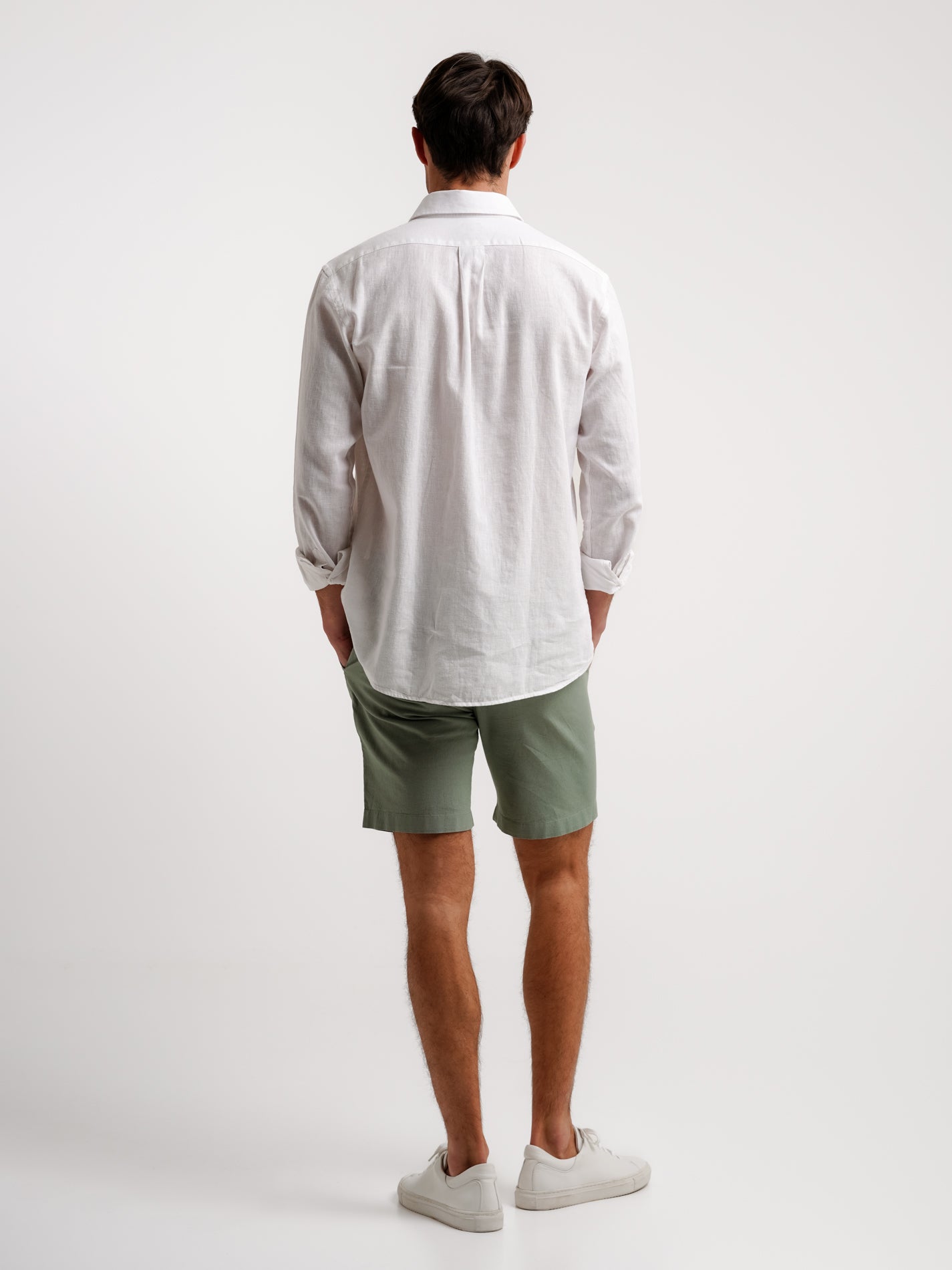 Camisa Regular Fit Linho Branca Mr. Blue