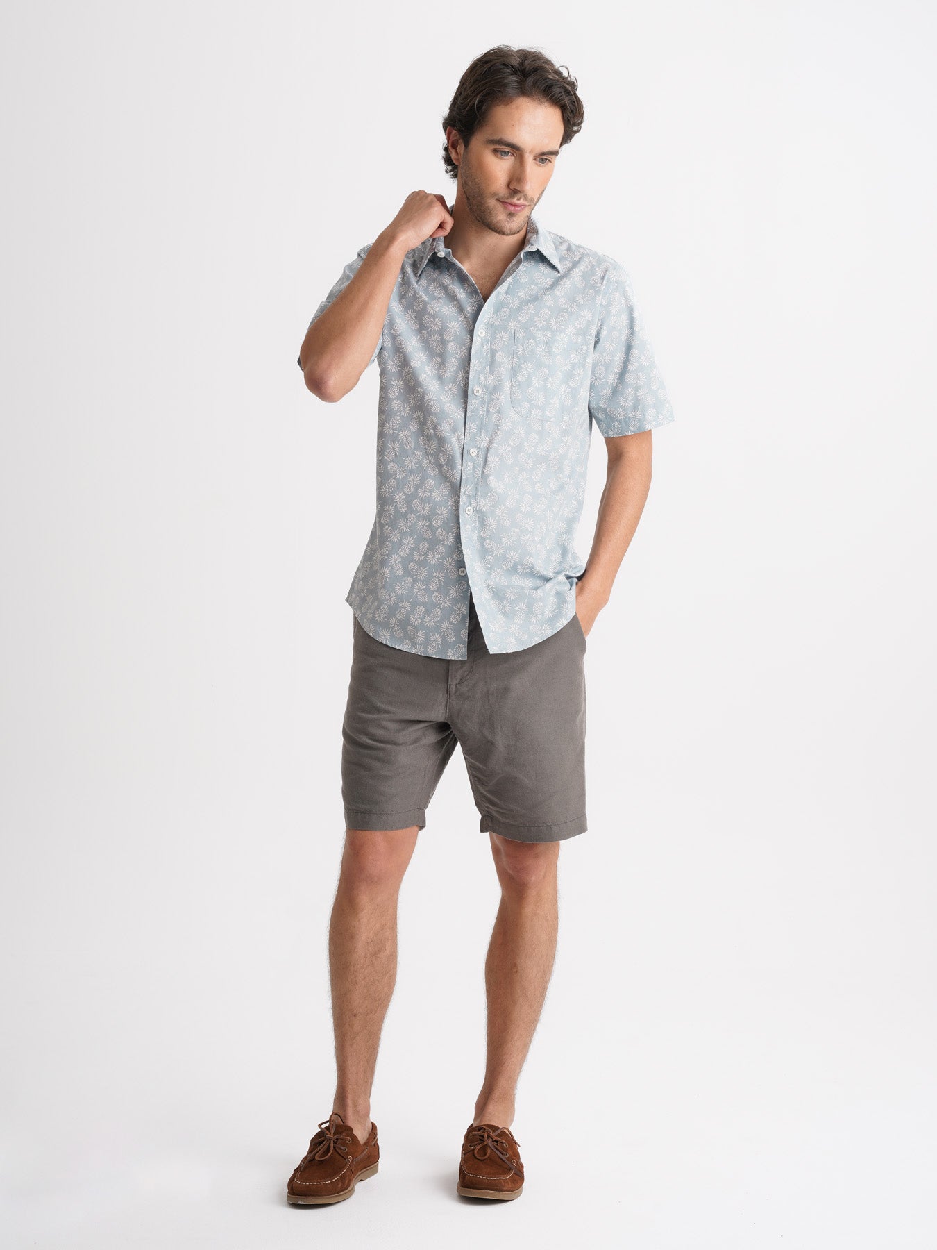 Camisa Regular Fit Popeline Azul Mr. Blue