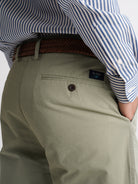 Calças Chinos Regular Fit Twill Verdes Mr. Blue