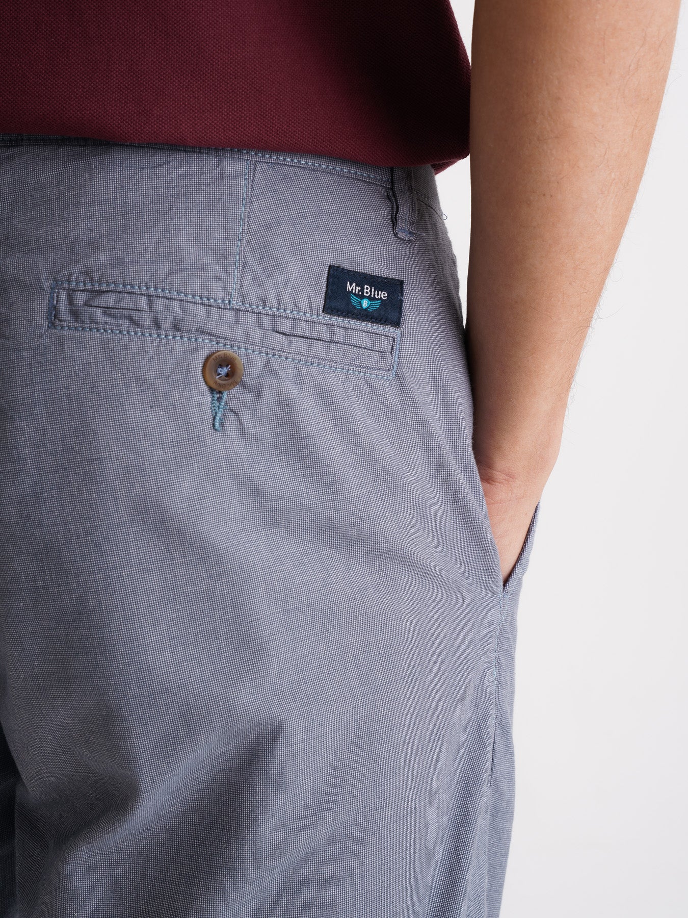 Calções Slim Fit Azuis Mr. Blue