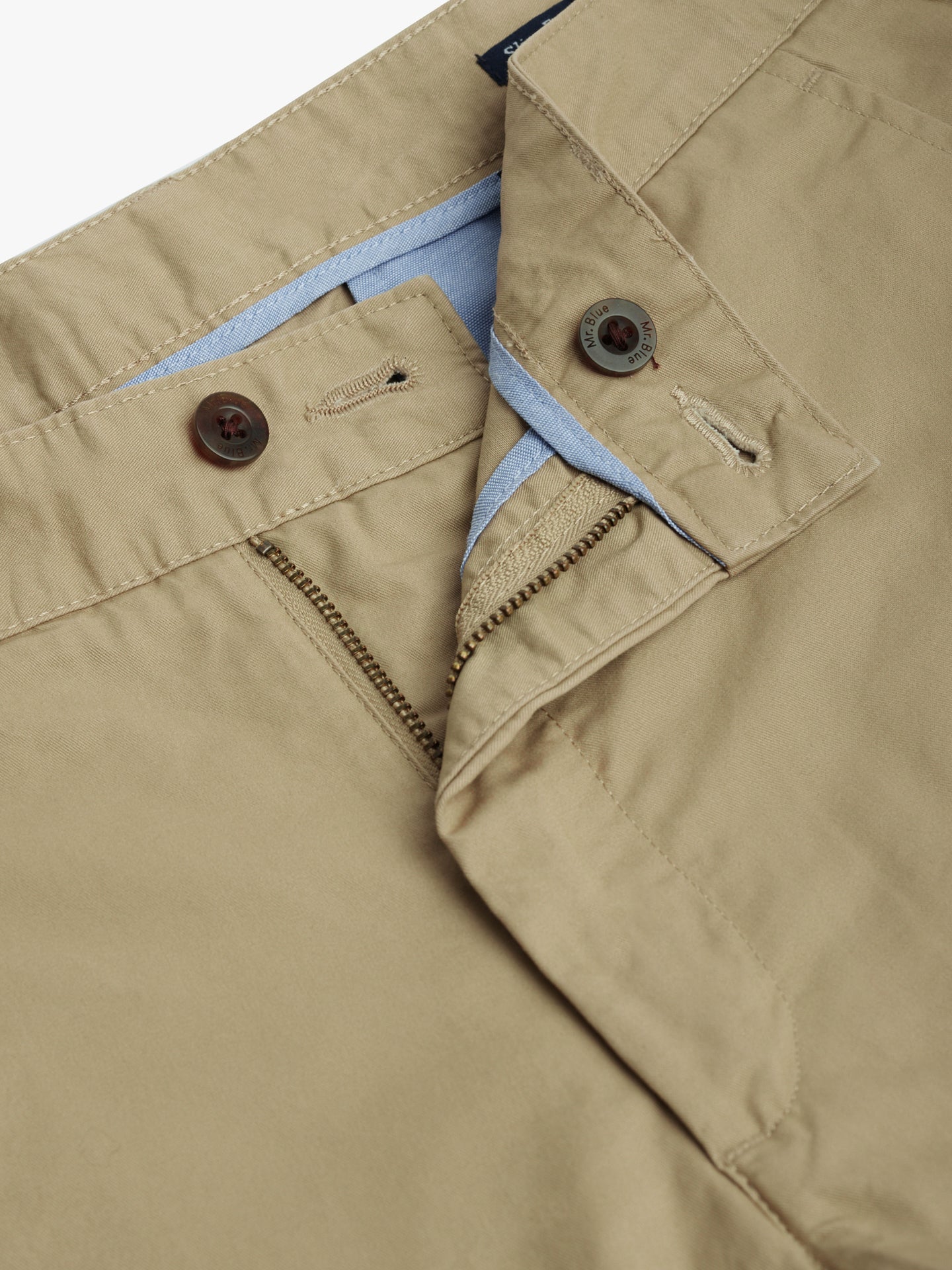 Calças Chinos Slim Fit Twill Beges Mr. Blue