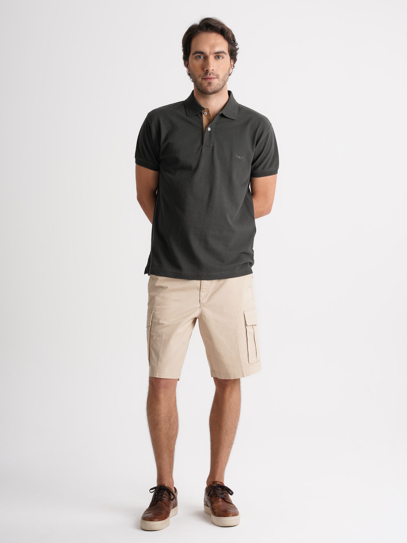 Polo Regular Fit Piquet Cinzento Mr. Blue