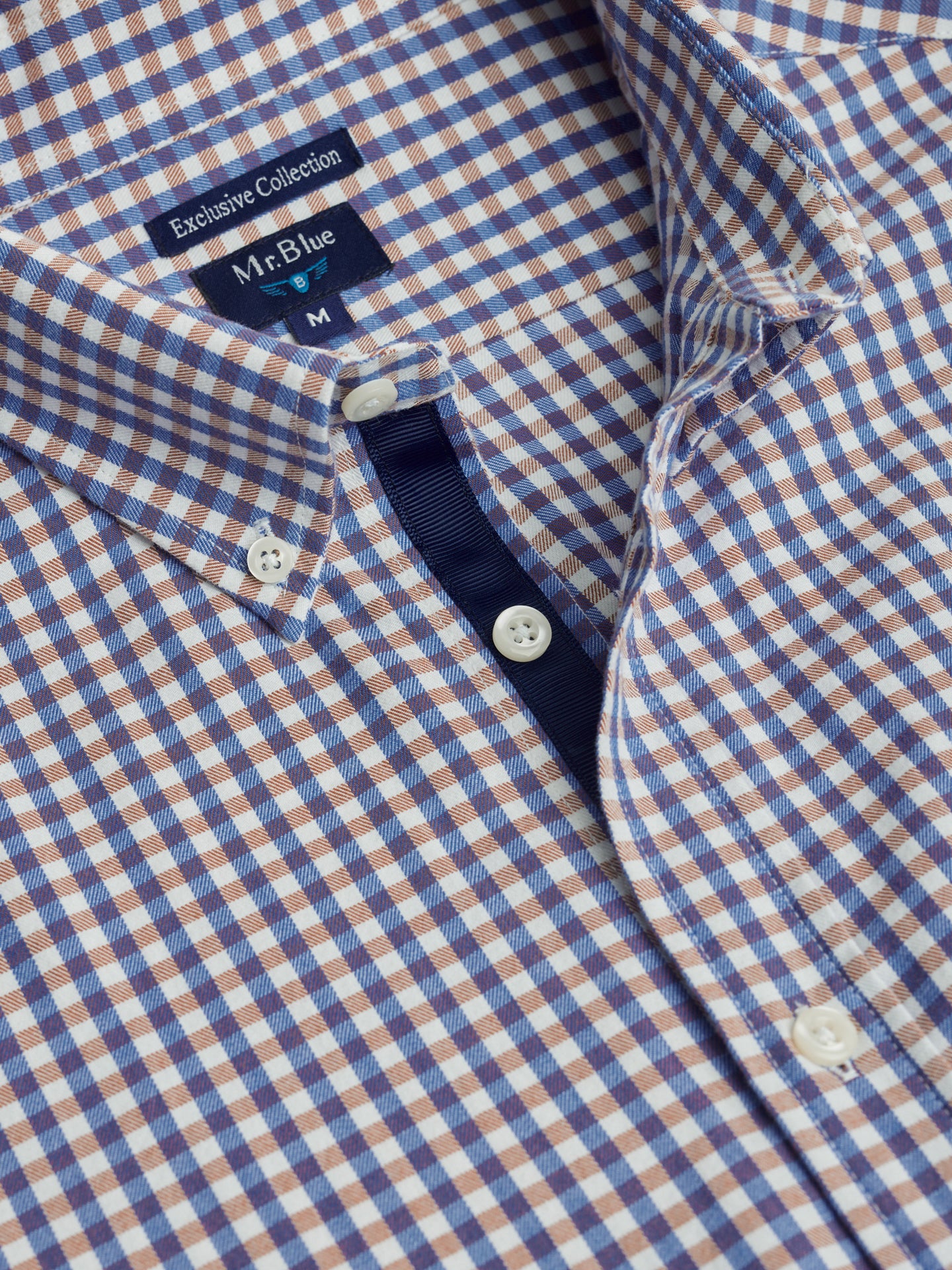 Camisa Regular Fit Twill Azul Mr. Blue