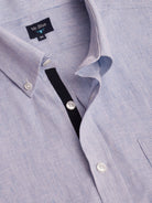 Camisa Regular Fit Linho Azul Mr. Blue