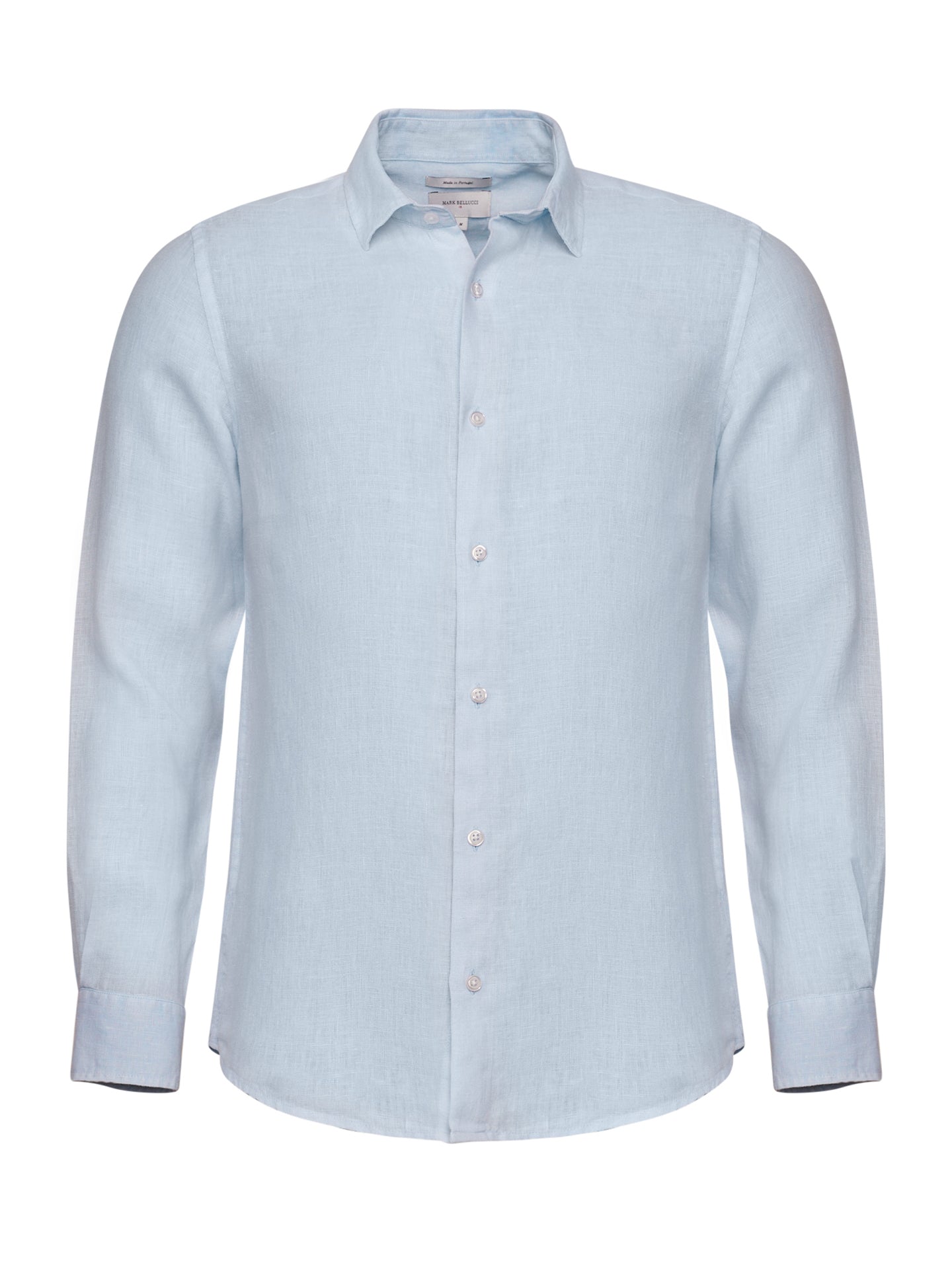 Camisa Tailored Fit Linho Azul Mr. Blue