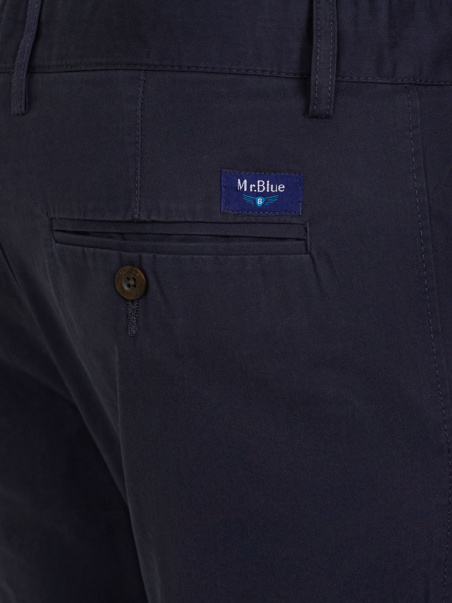 Calças Chinos Regular Fit Twill Azuis Mr. Blue